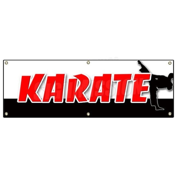 Signmission KARATE BANNER SIGN martial art self defense school lessons jiu-jitsu B-72 Karate - main